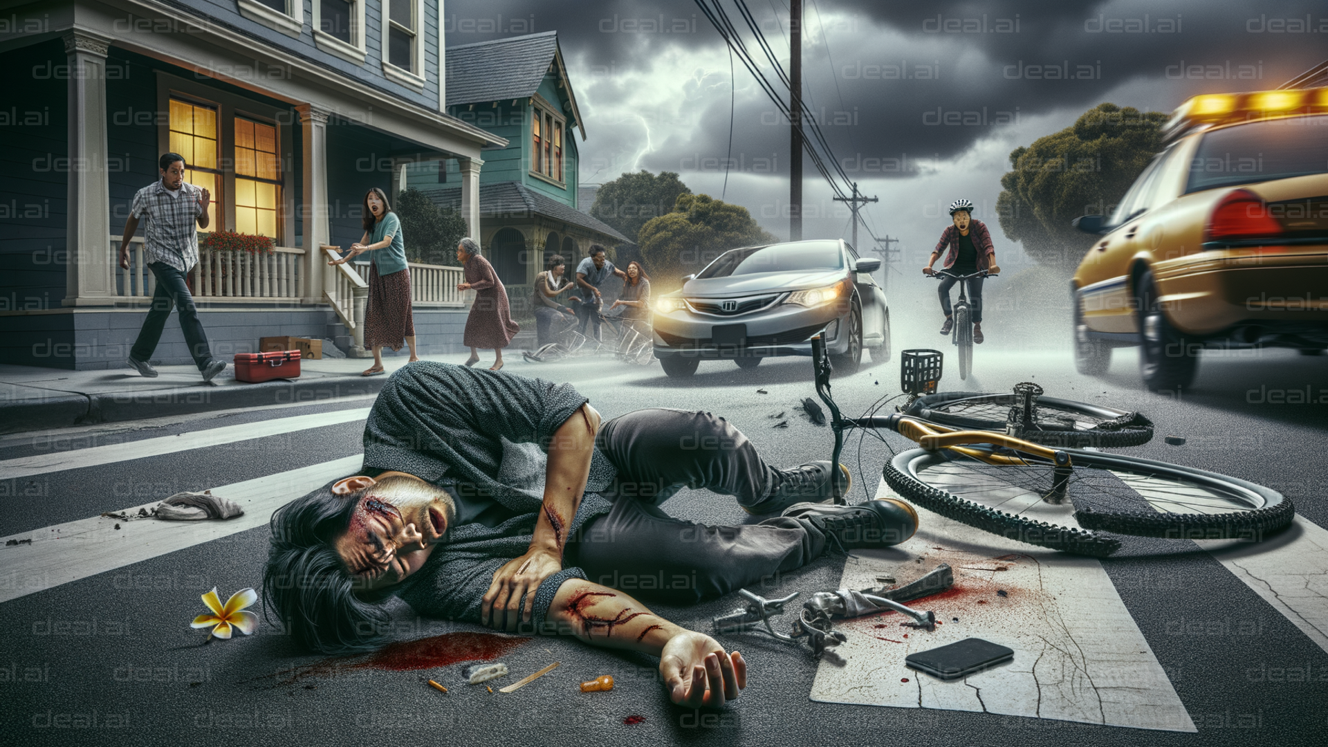 Tragic Bike Accident on Busy Street