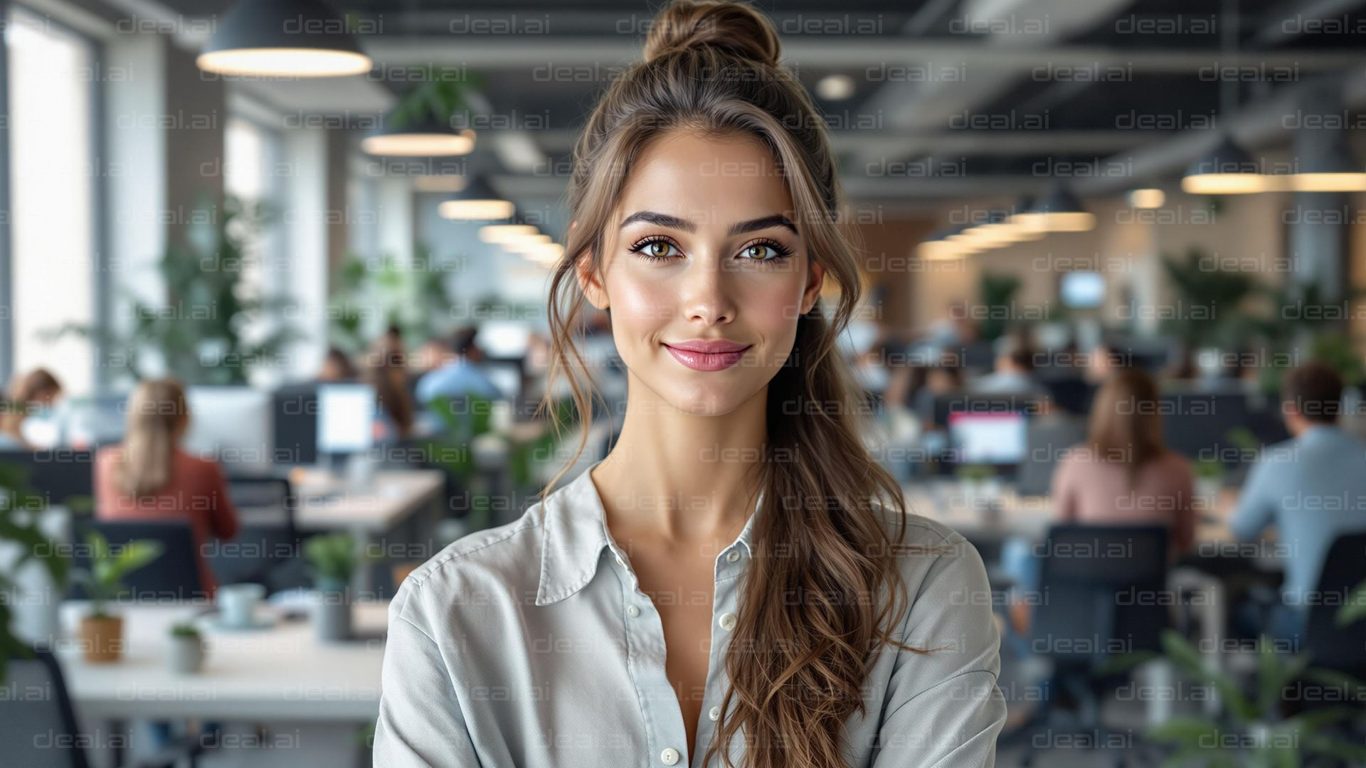 Focused in a Modern Office