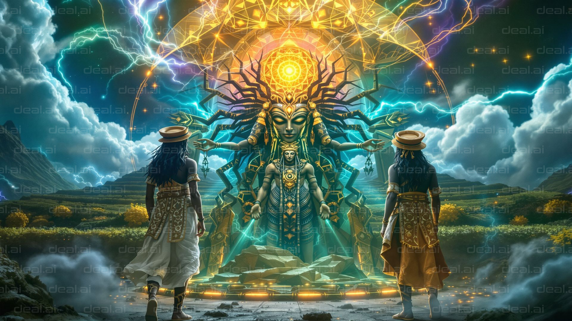 "Divine Encounter in Sacred Lands"