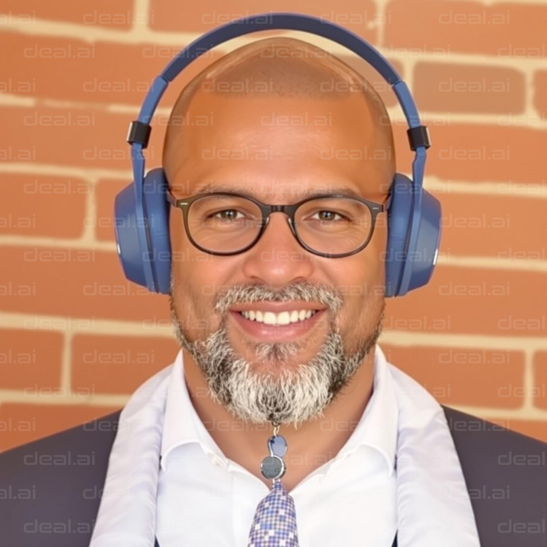 Man Wearing Headphones Smiling