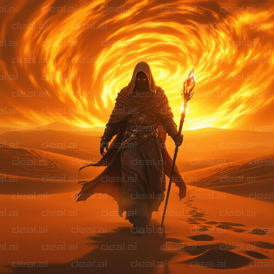 Mystic in the Fiery Desert Storm
