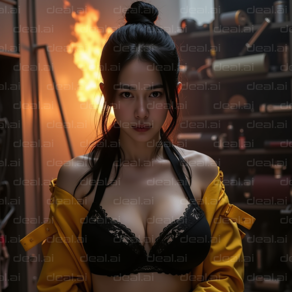 "Fire and Fashion Fusion"