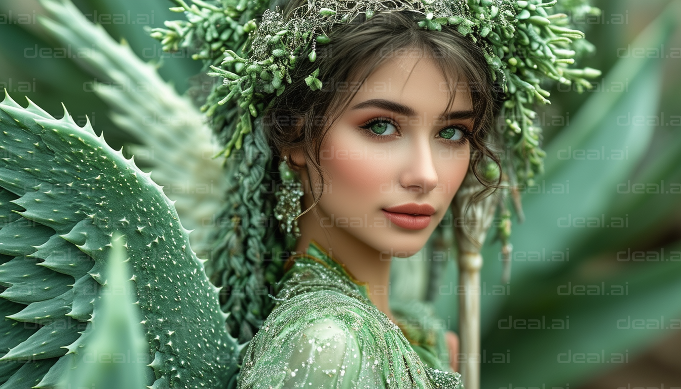 "Enchanted Forest Fairy in Green"