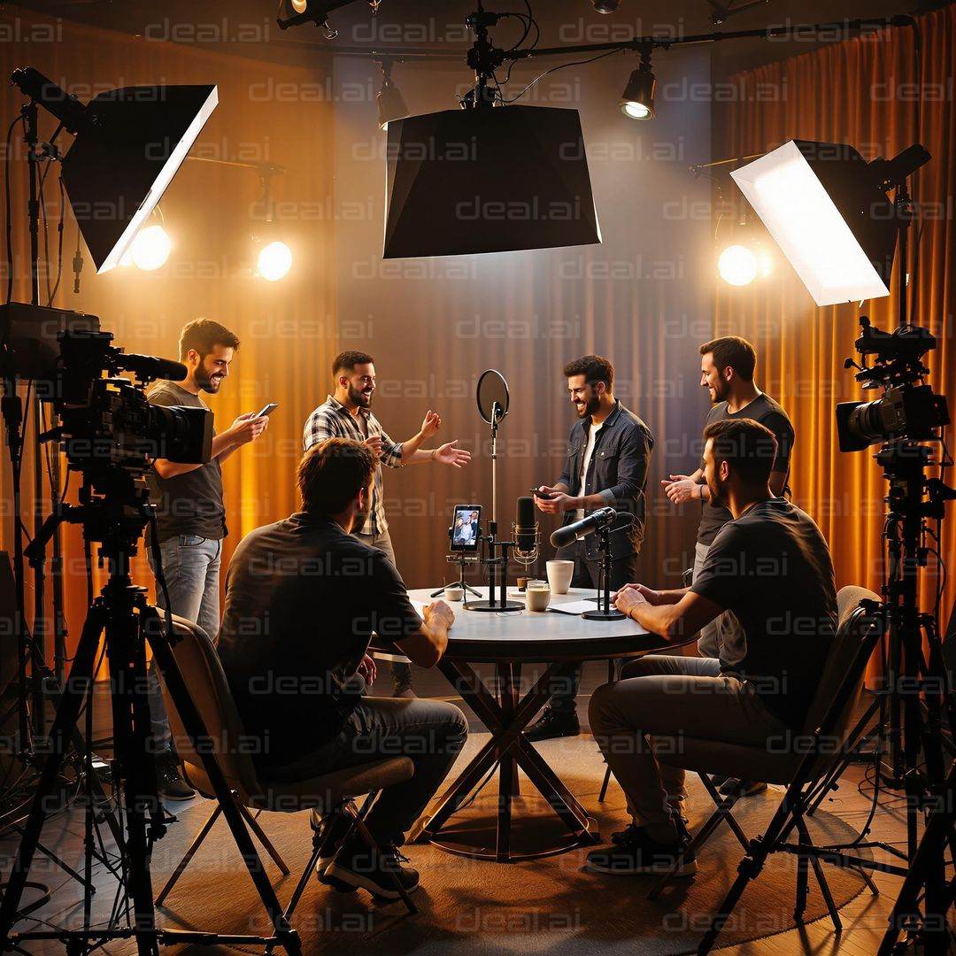 "Podcast Production in Action"