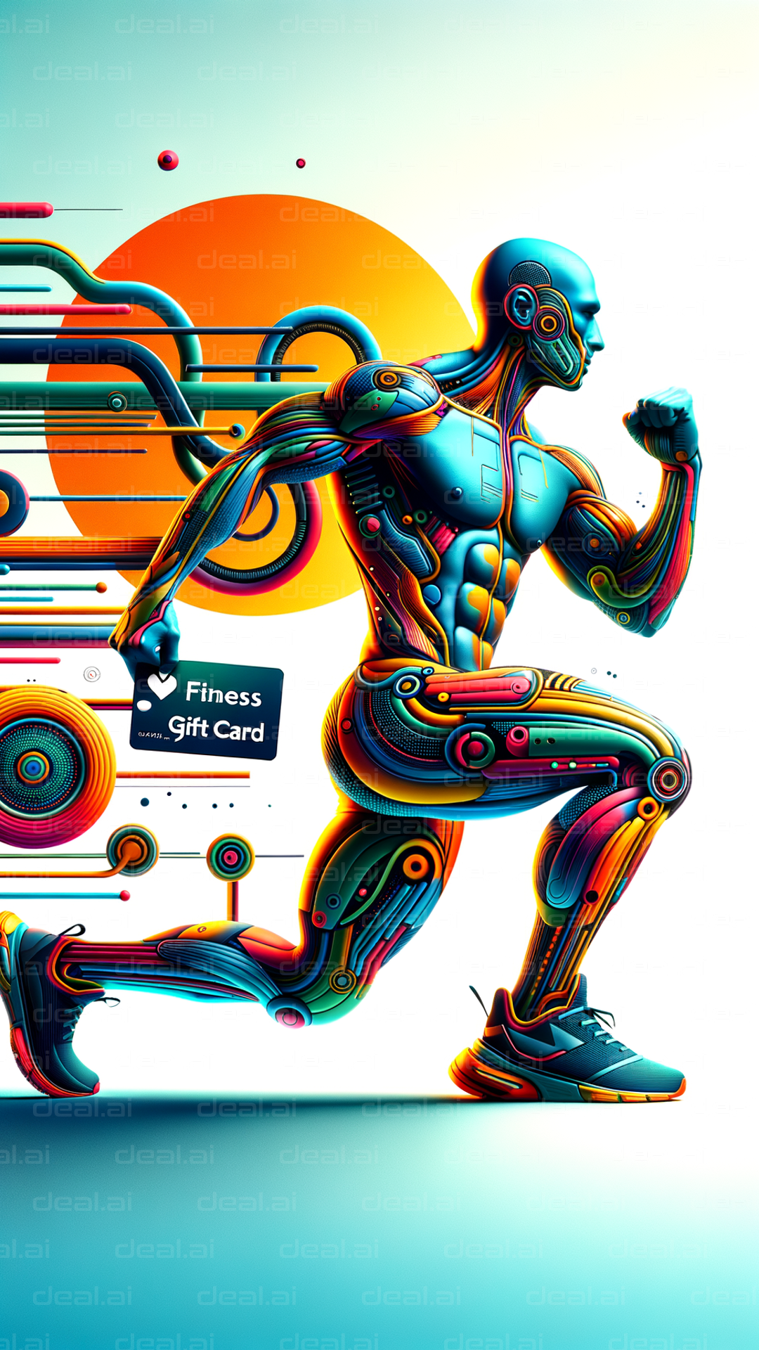 "Futuristic Fitness Promo Art"