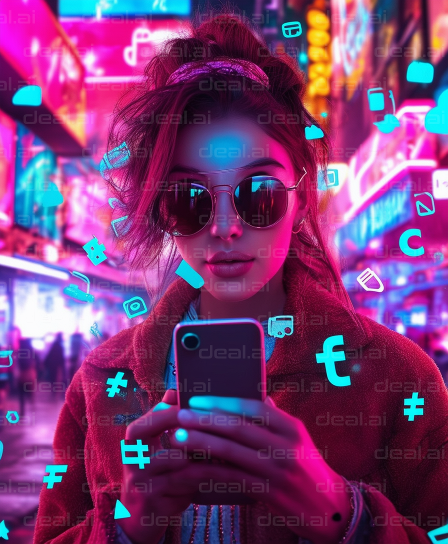 "Neon Vibes: Social Media Immersion"