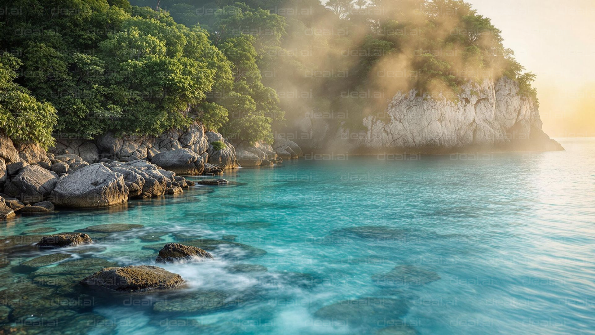 "Misty Coastal Serenity"
