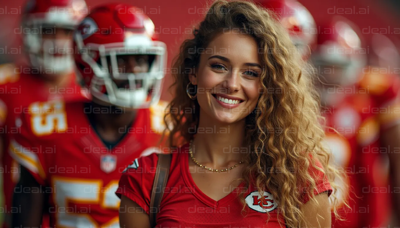 Smiling Chiefs Fan at Game Day