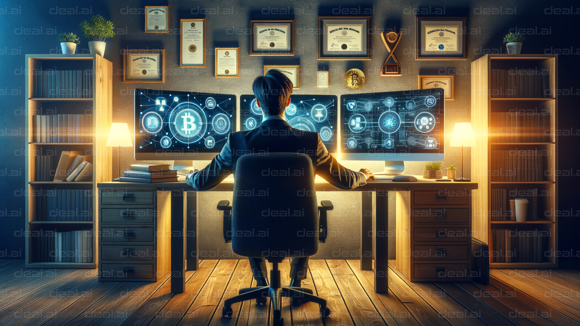 Cryptocurrency Expert at Workstation