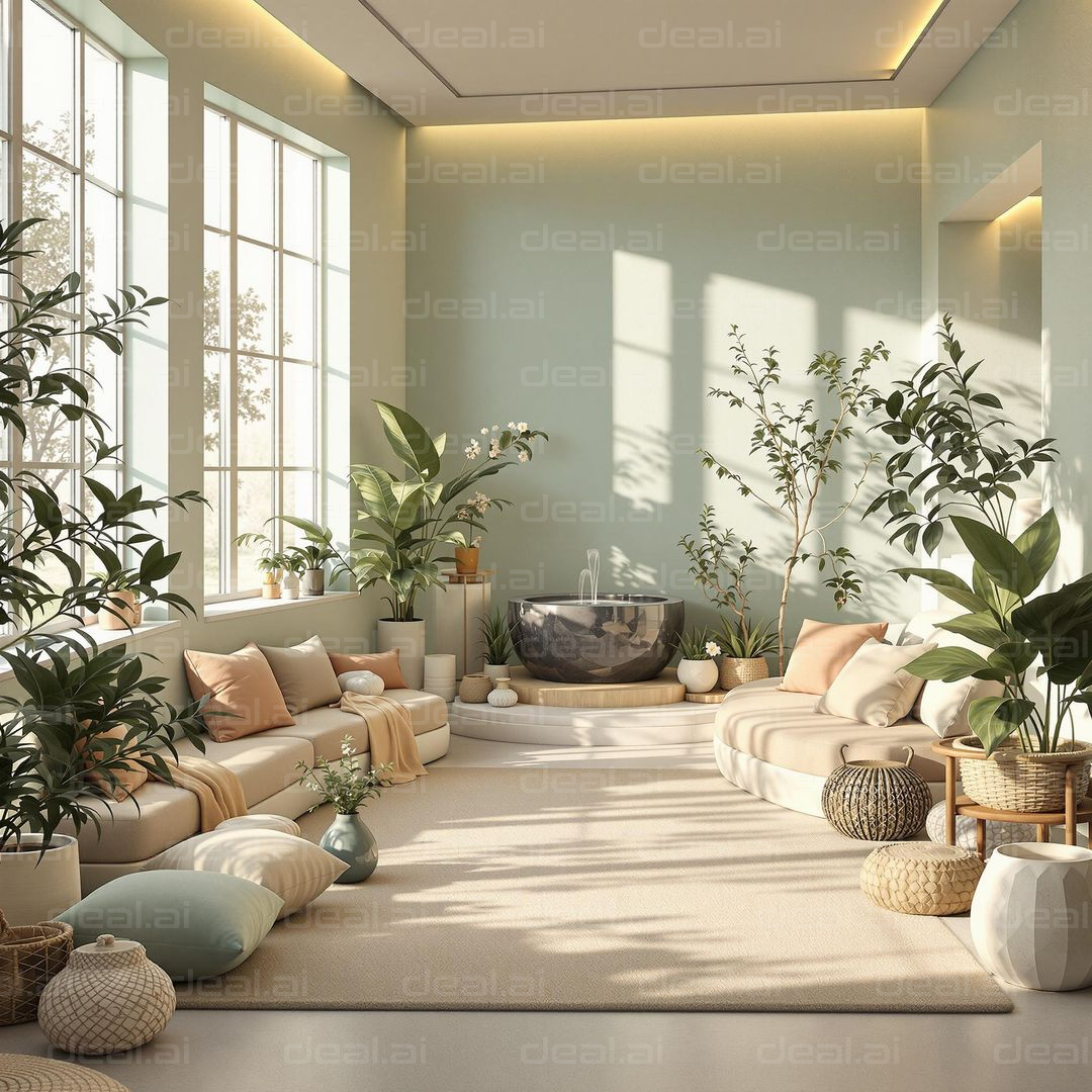 Tranquil Sunlit Lounge Oasis