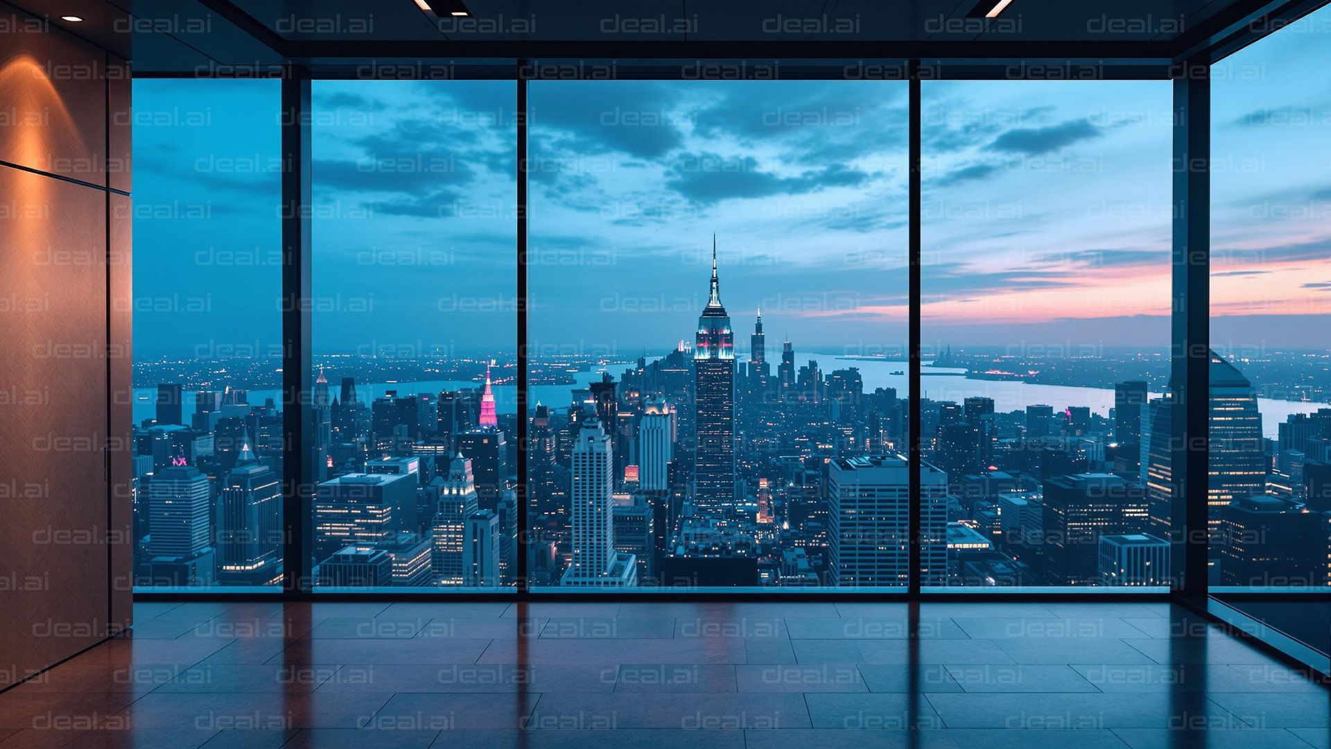 "Cityscape from a Skyscraper Window"