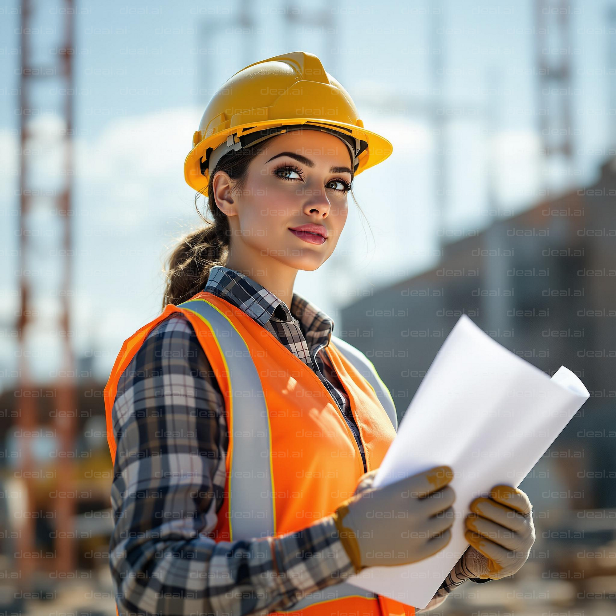 Engineer at Construction Site