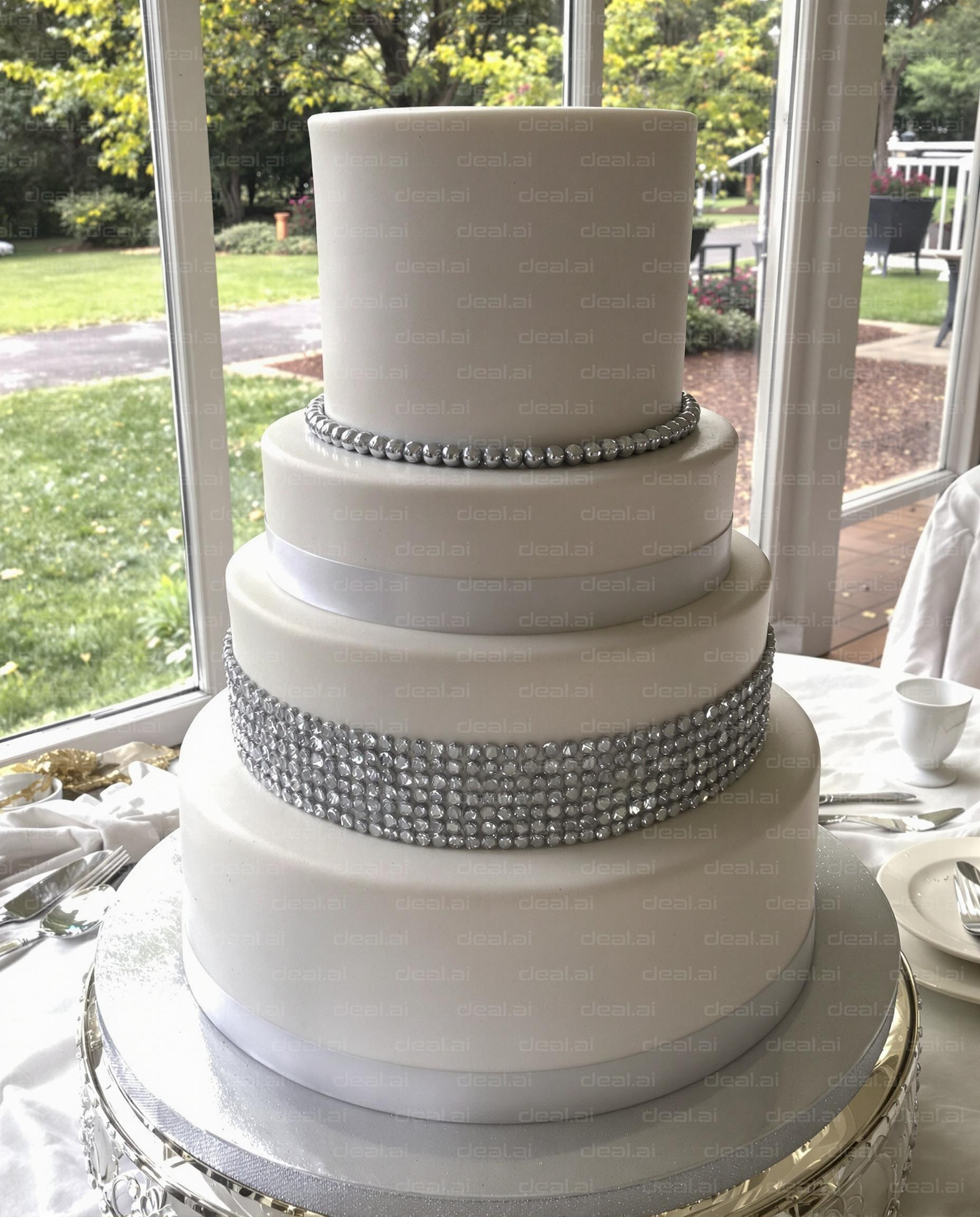 Elegant Four-Tier Wedding Cake
