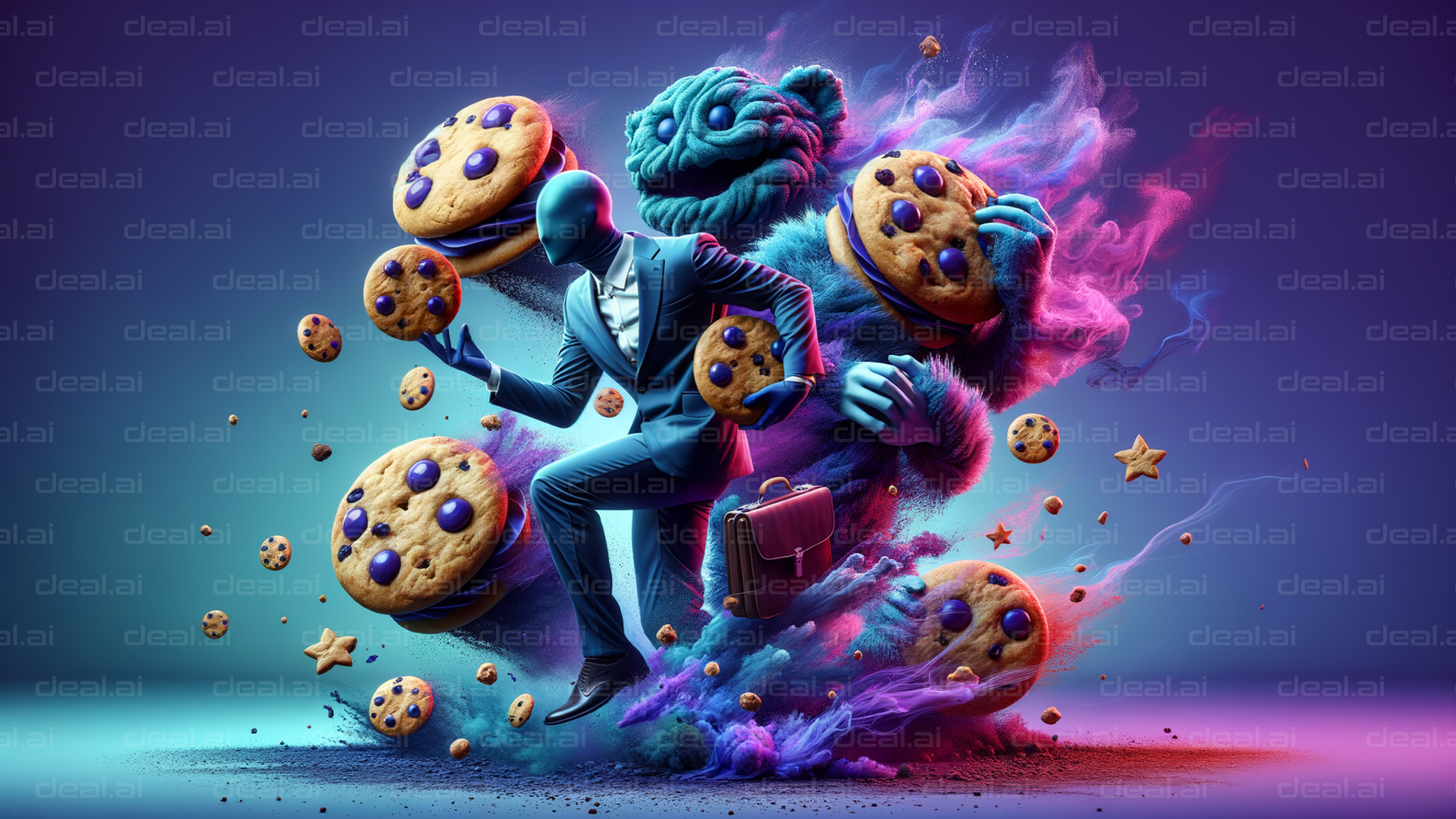 "Businessman in Cookie Wonderland Adventure"