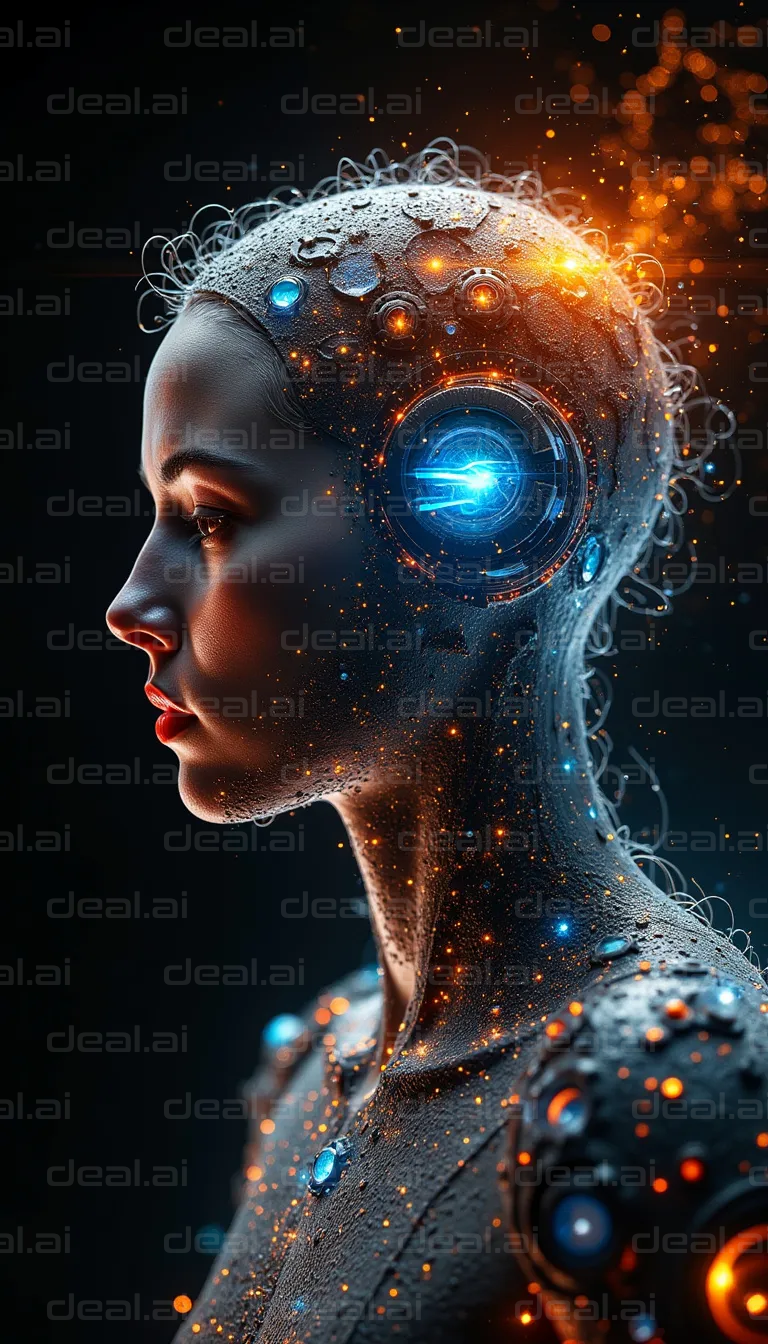 "Futuristic Human-Cyborg Hybrid"