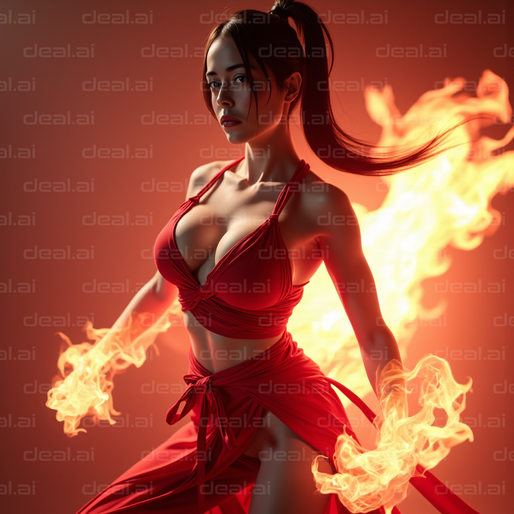 "Fiery Elegance in Red"