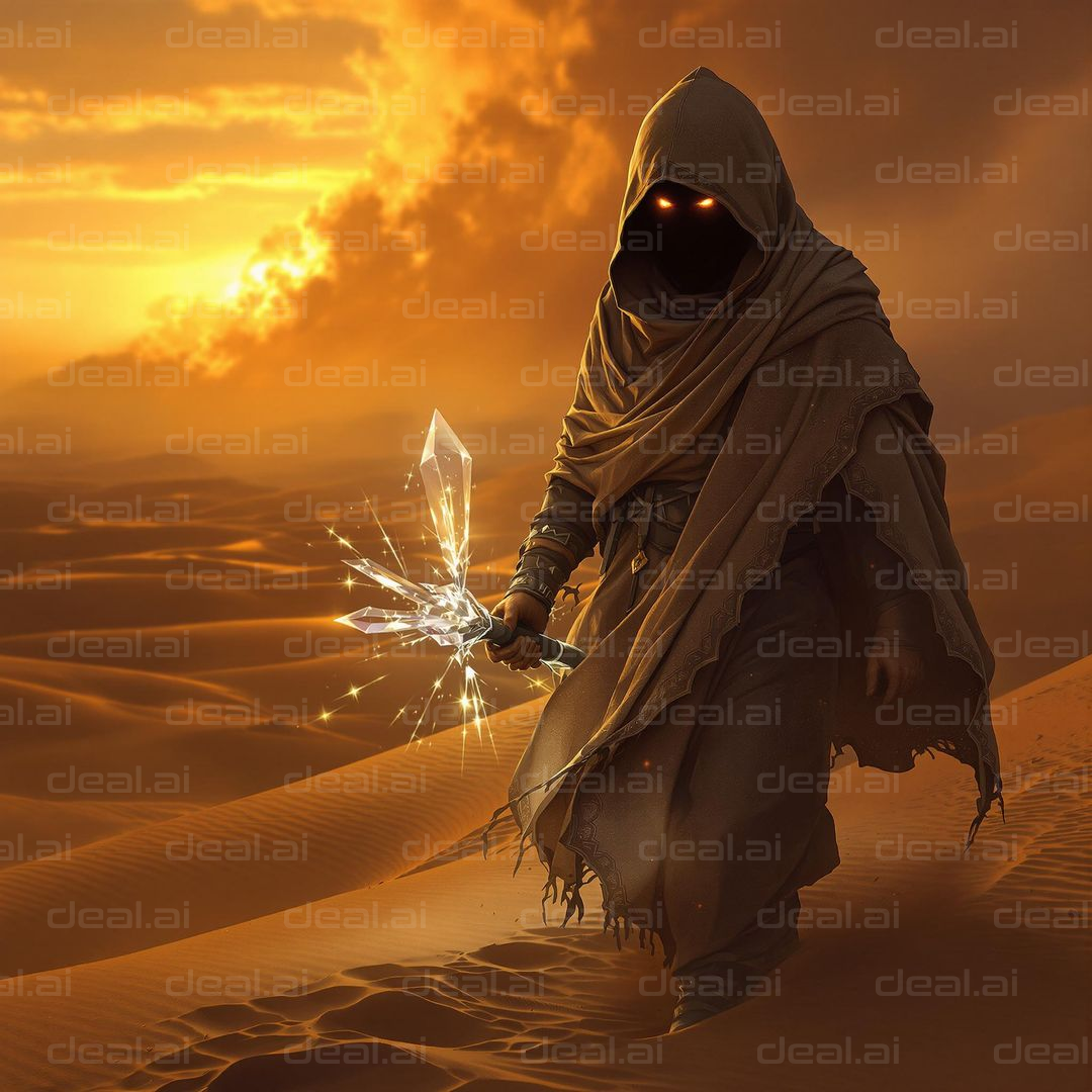 Mystic Wanderer in the Desert Sands