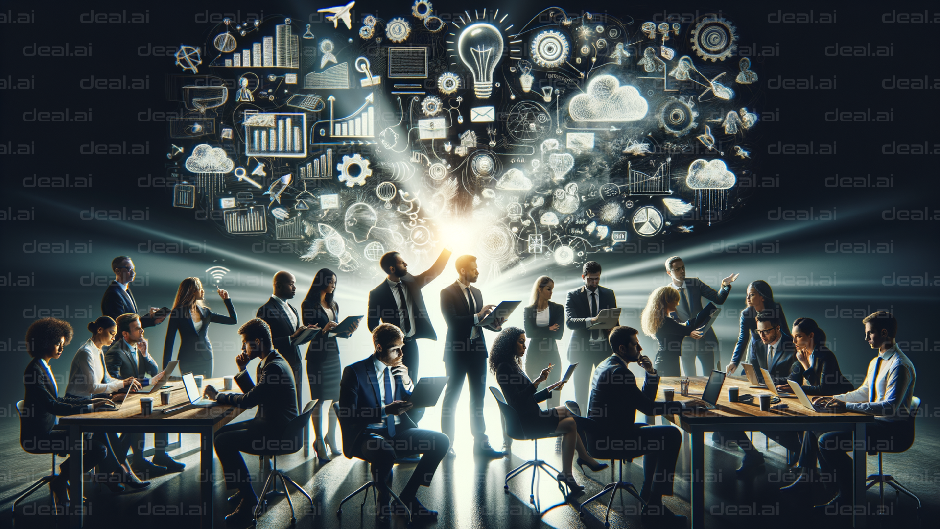 Innovative Business Team Brainstorming Ideas