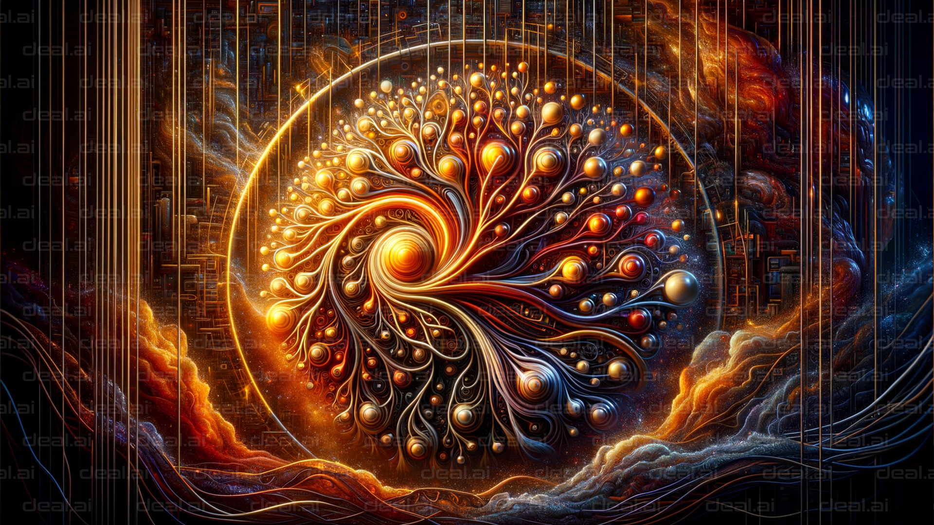 "Digital Cosmic Swirl"