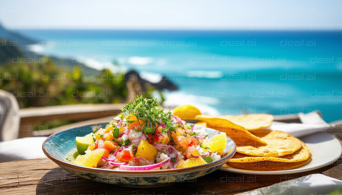 Tropical Ceviche with Ocean View