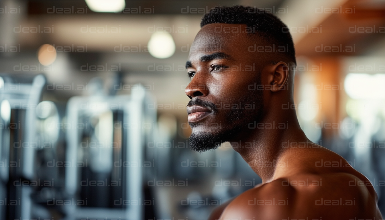 Focused Man in the Gym