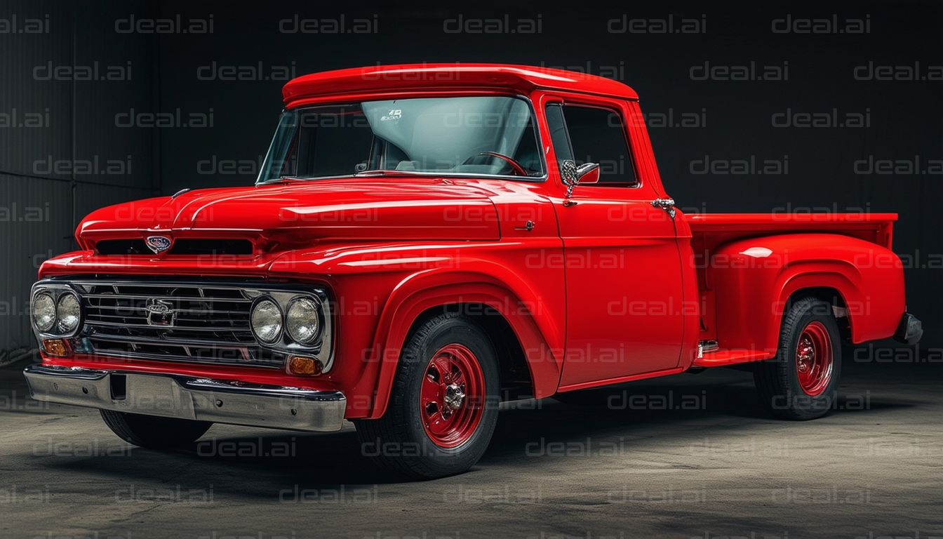 Vintage Red Pickup Truck