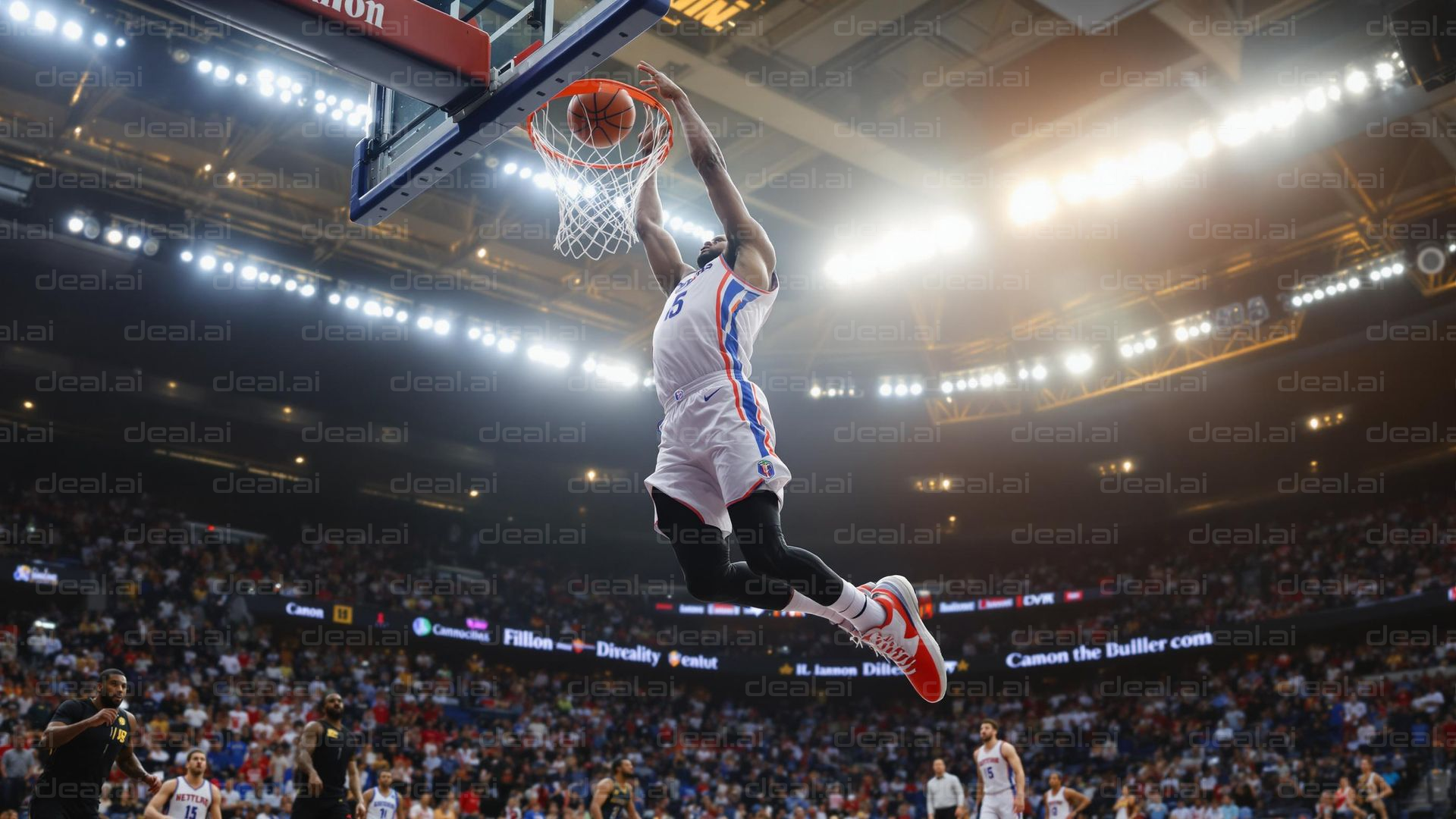 Basketball Slam Dunk in Action