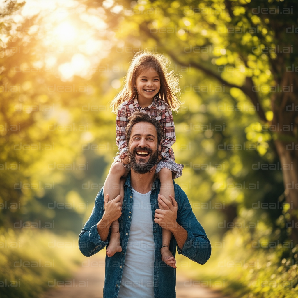 Father and Daughter Happiness Walk