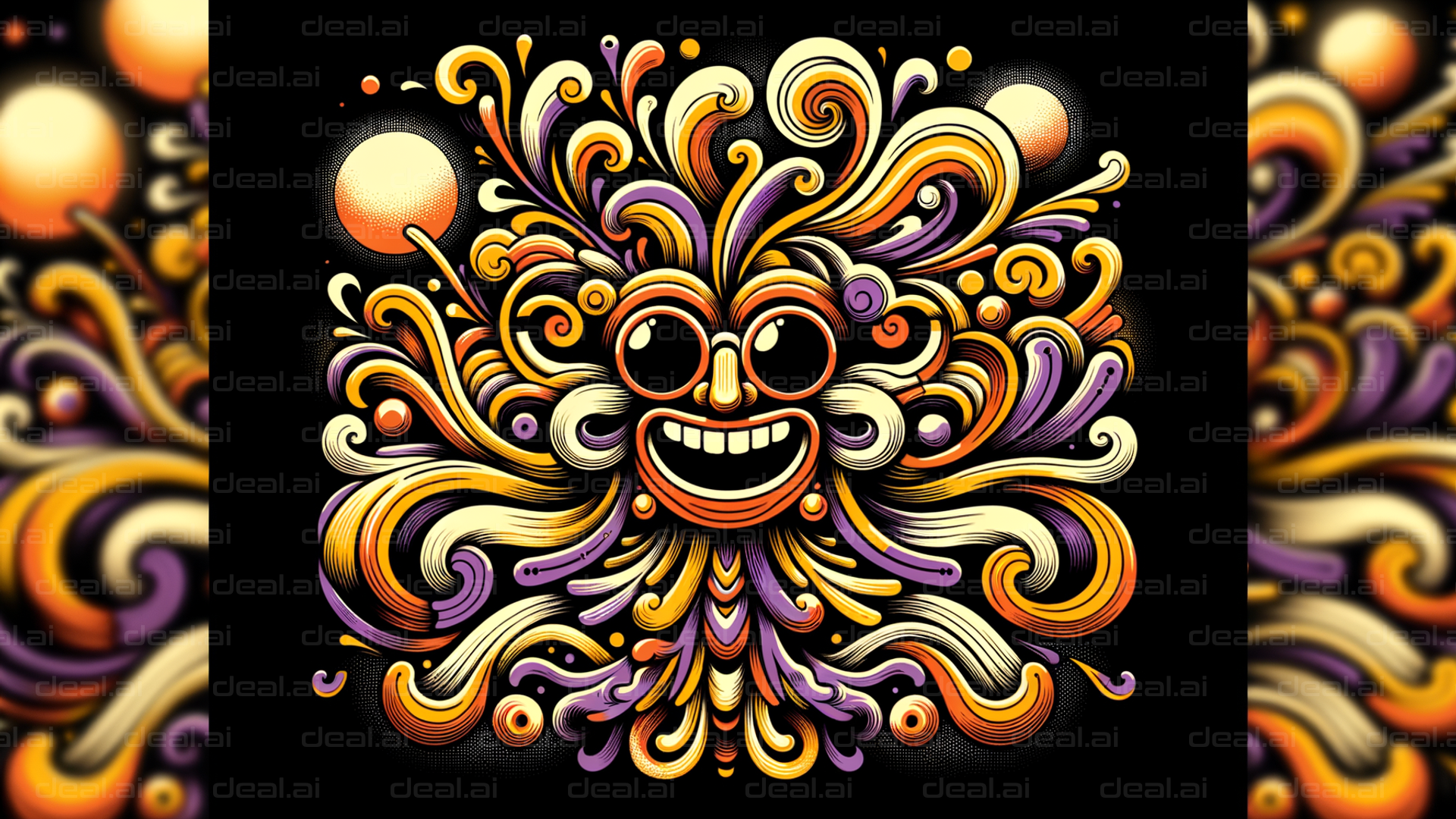 Colorful Abstract Smiley Face