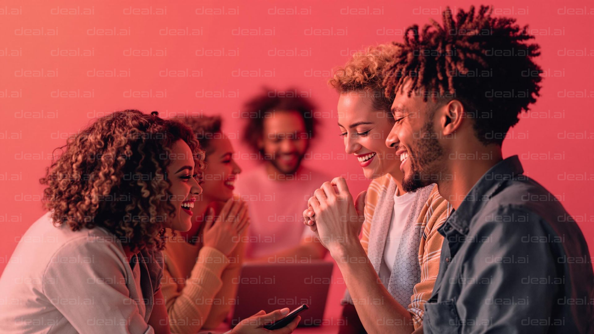 Joyful Group Conversation