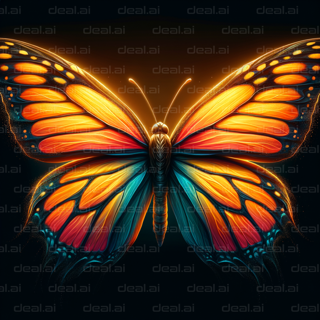 "Vibrant Monarch Butterfly at Sunset"