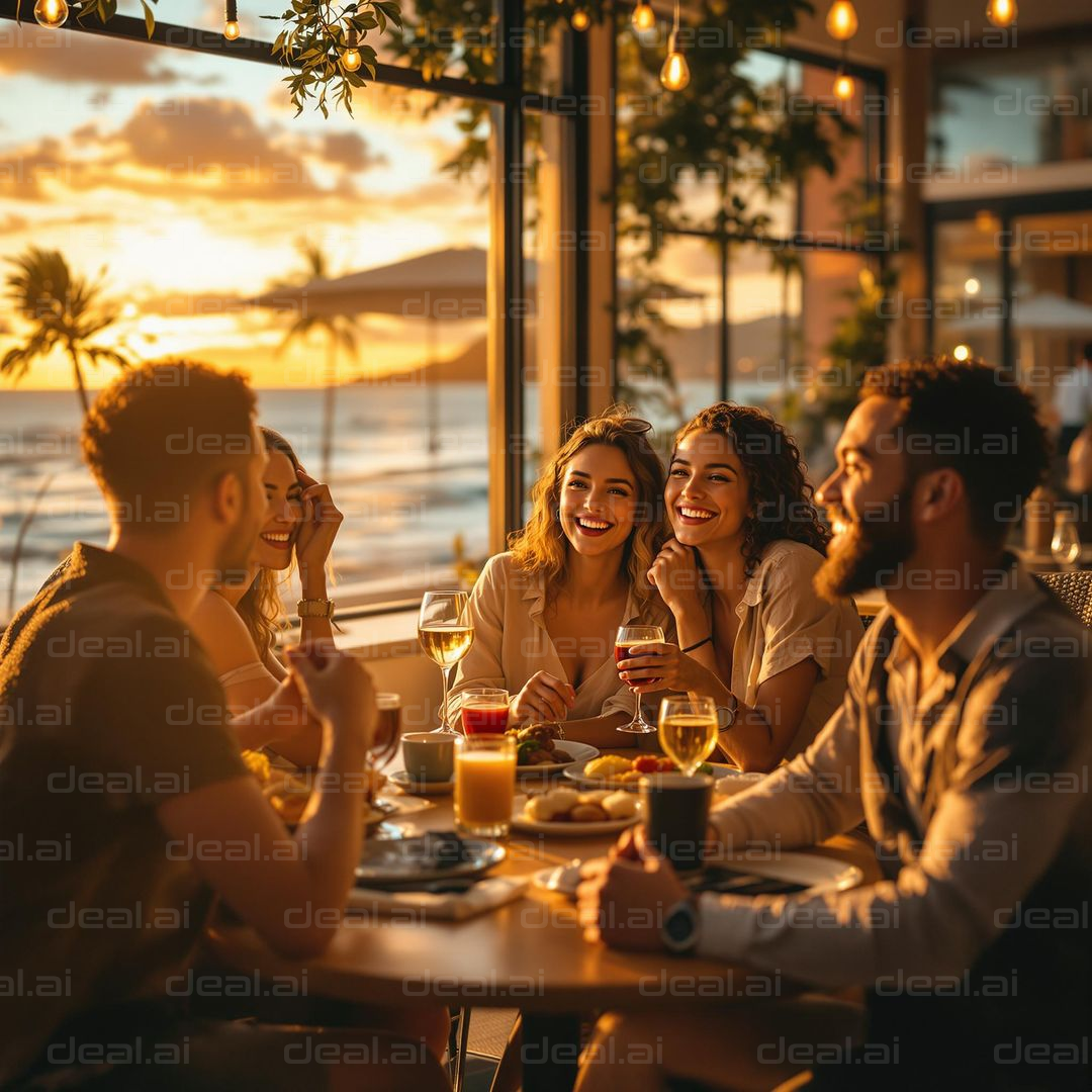 Sunset Dining with Friends