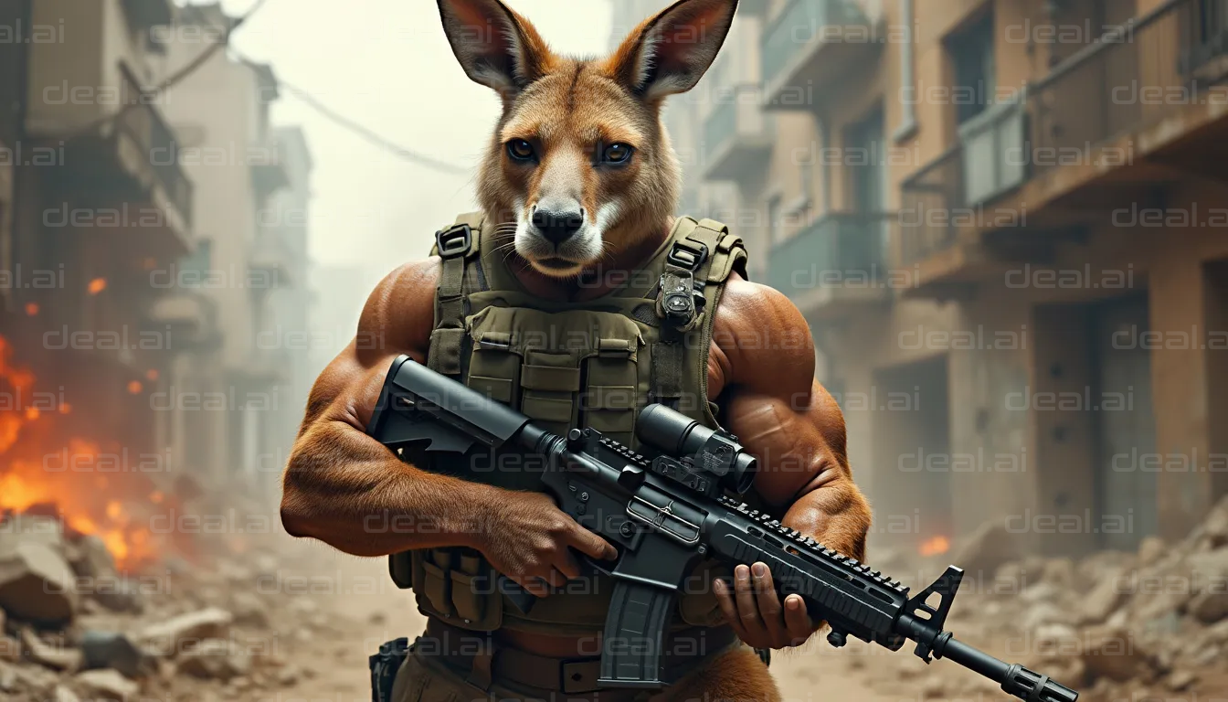 Kangaroo Warrior in Battle Gear