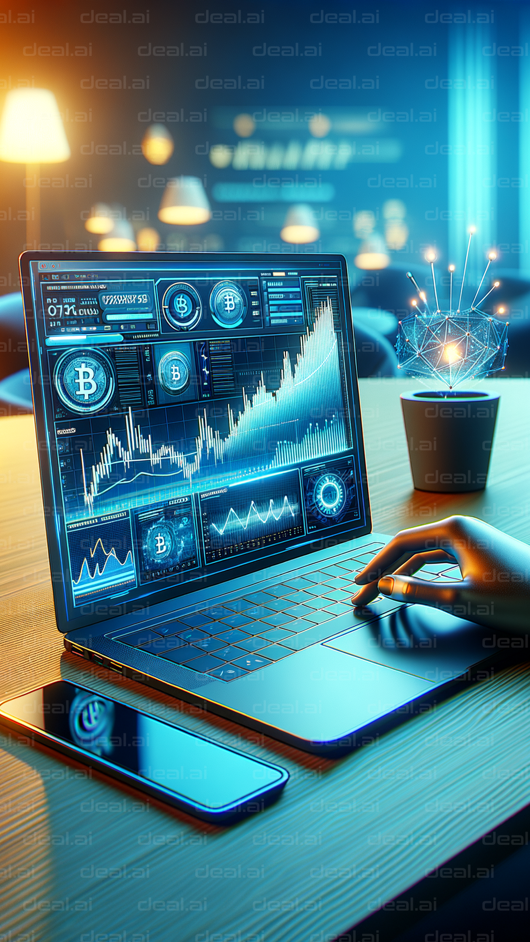 Crypto Trading Dashboard Display
