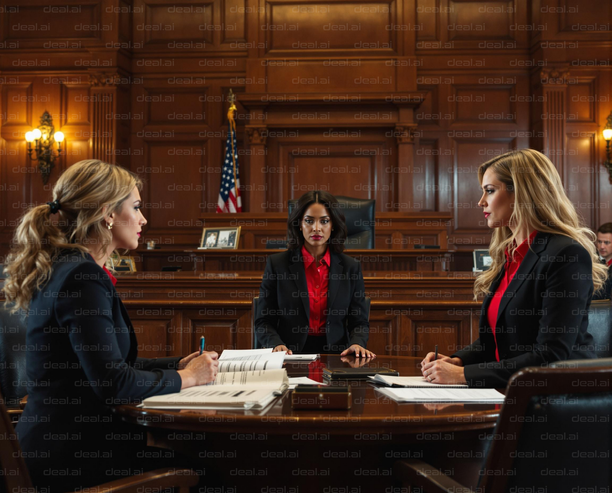 Legal Discussion in Courtroom