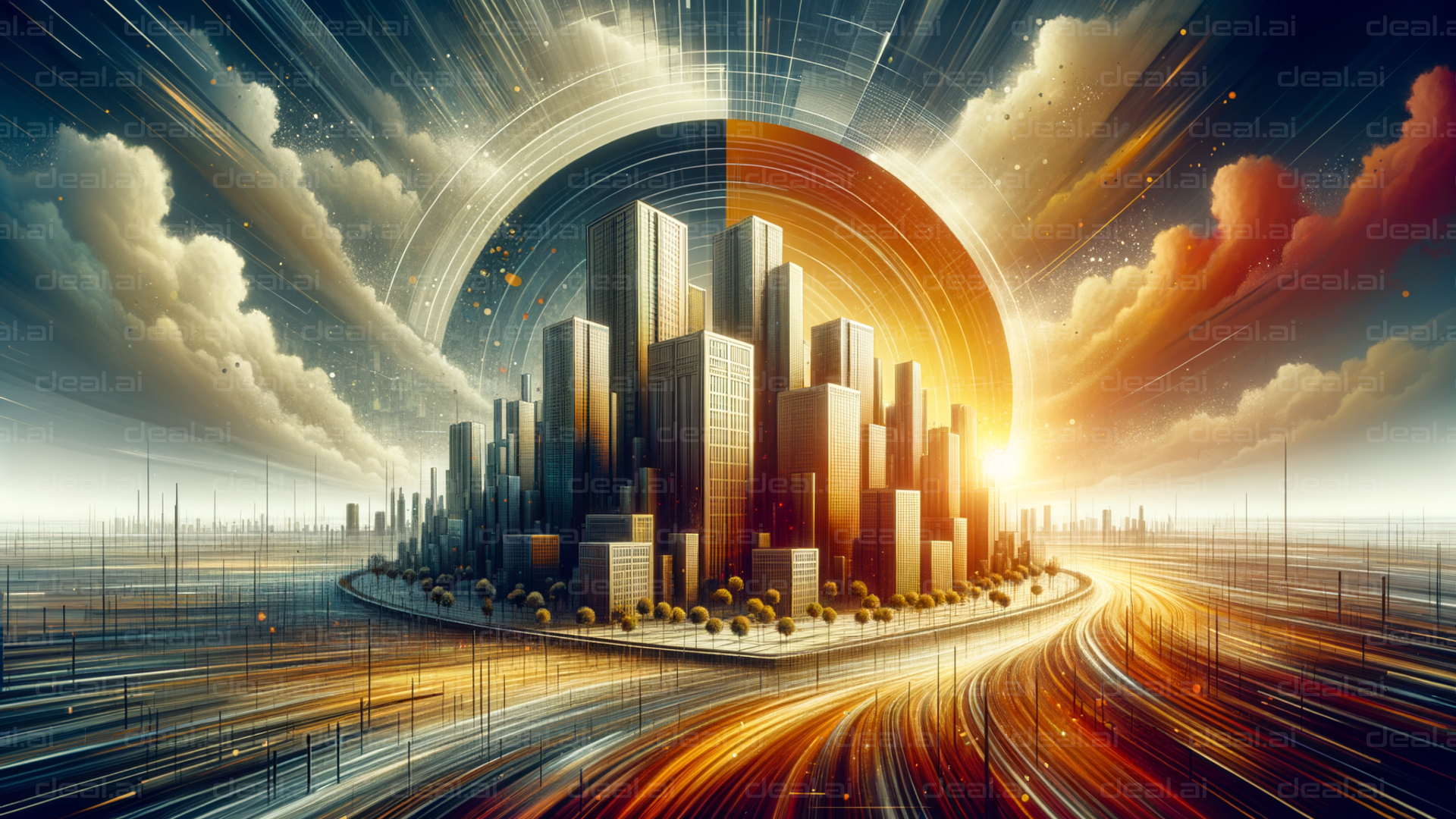 "City of Duality: Day and Night"