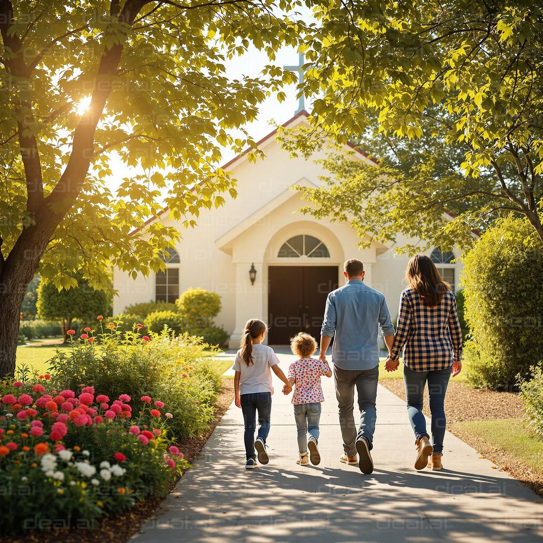 Family Walk to Church