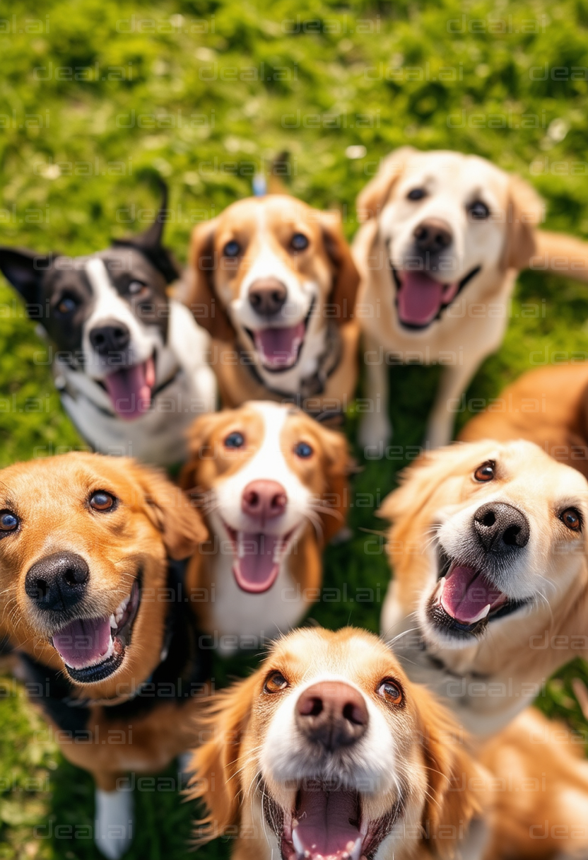 Happy Dogs in the Park