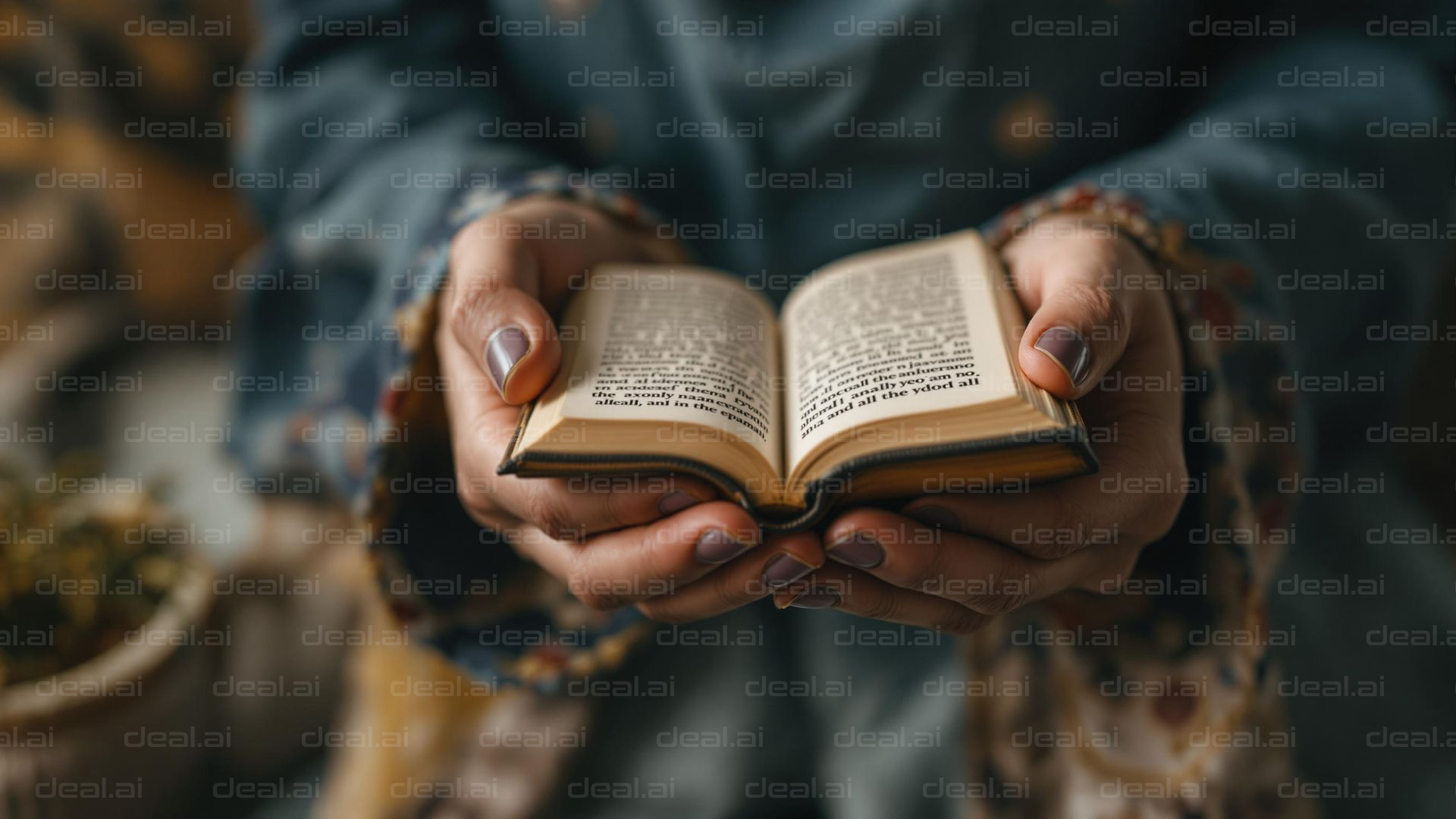 Hands Holding a Tiny Book