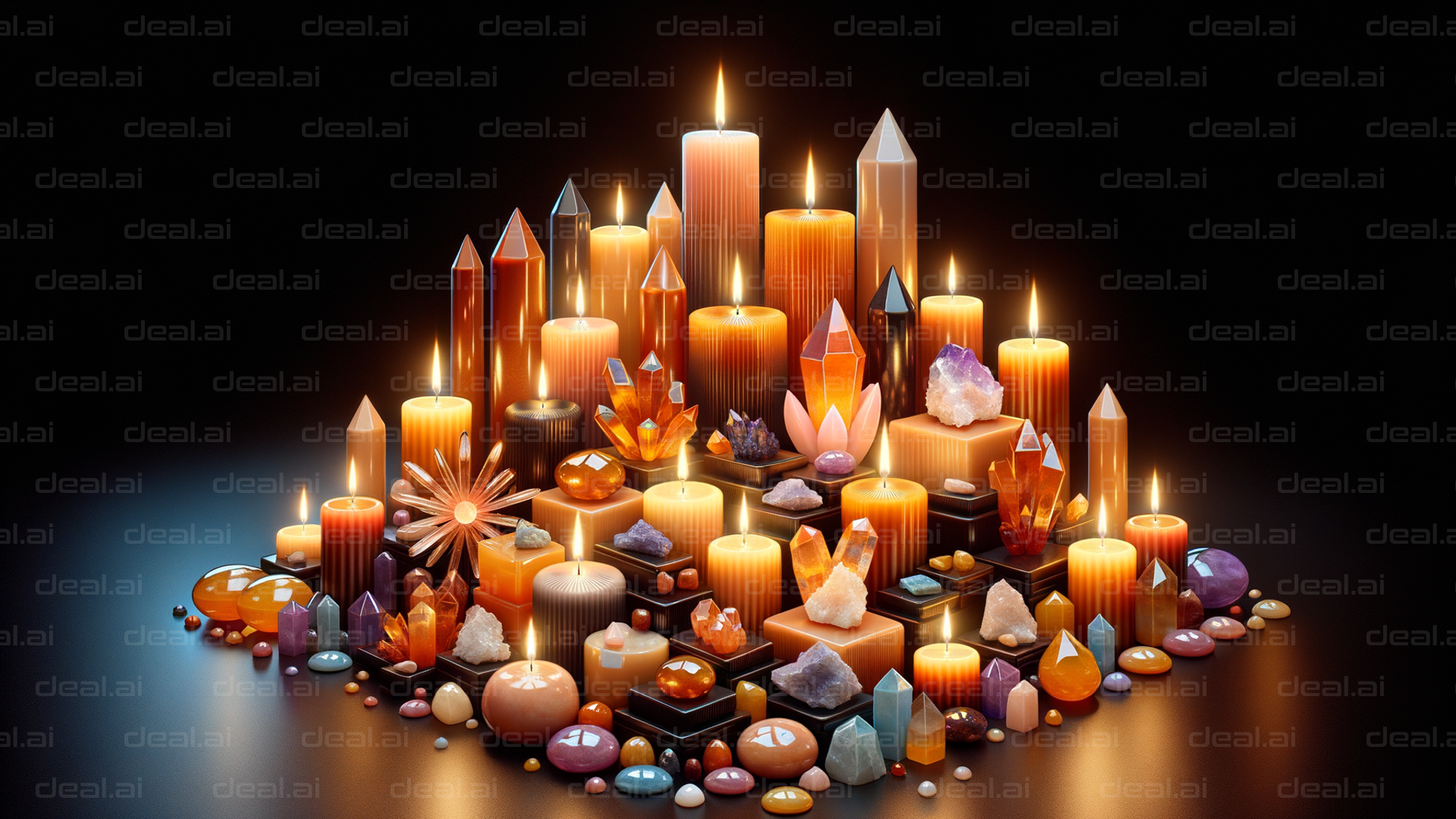 Candlelight and Crystals Display