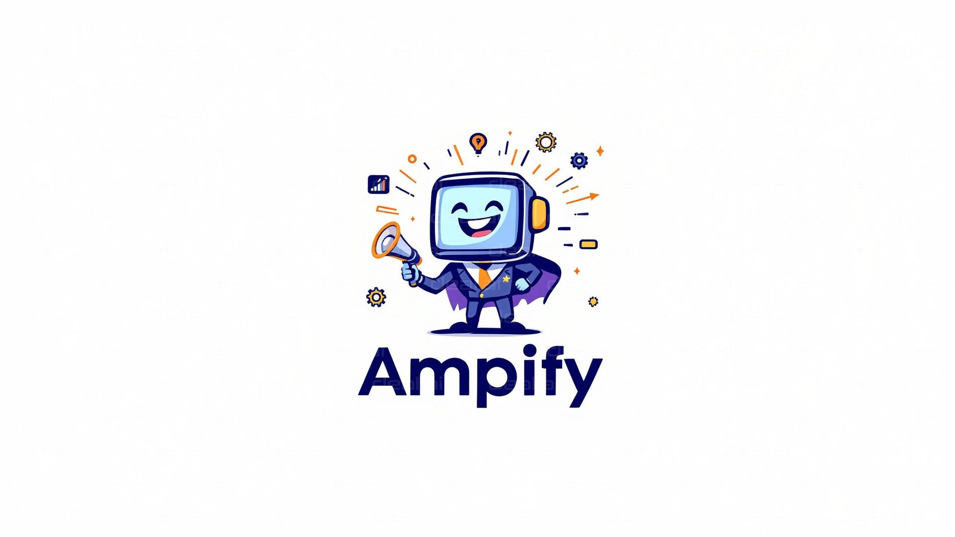 "Amplify Mascot with Megaphone"