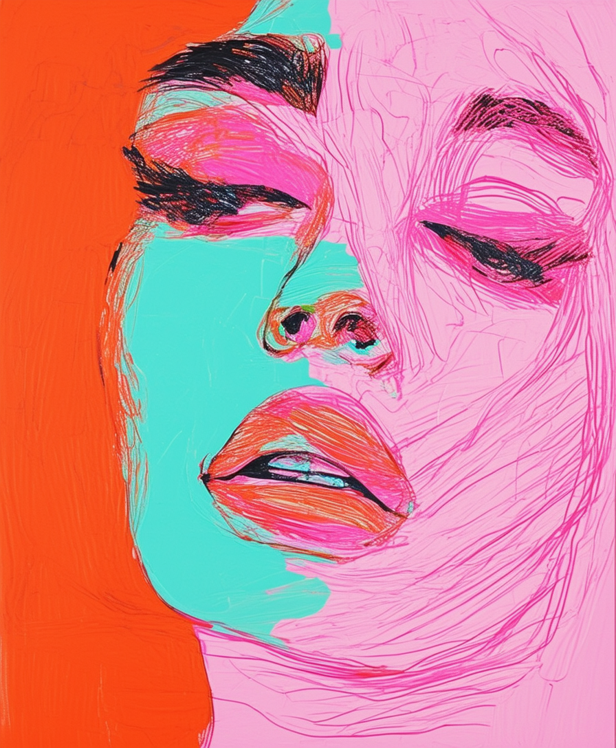 "Vibrant Pop Art Portrait"