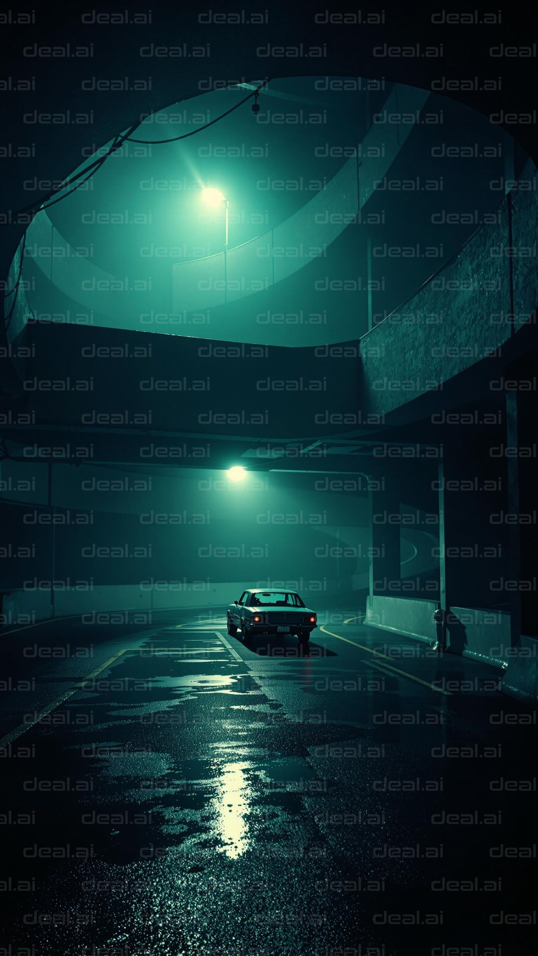 "Midnight Drive in Neon Light"