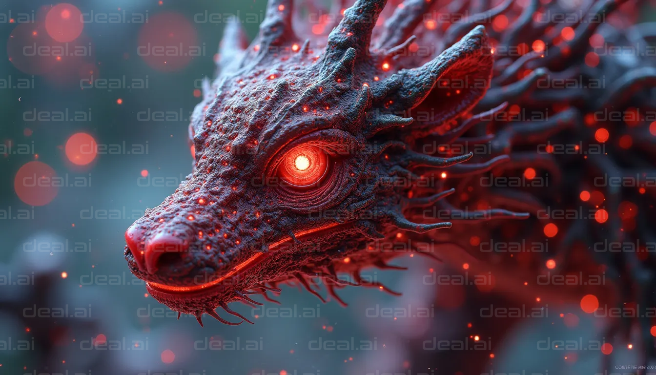 "Mesmerizing Red-Eyed Dragon Fantasy"