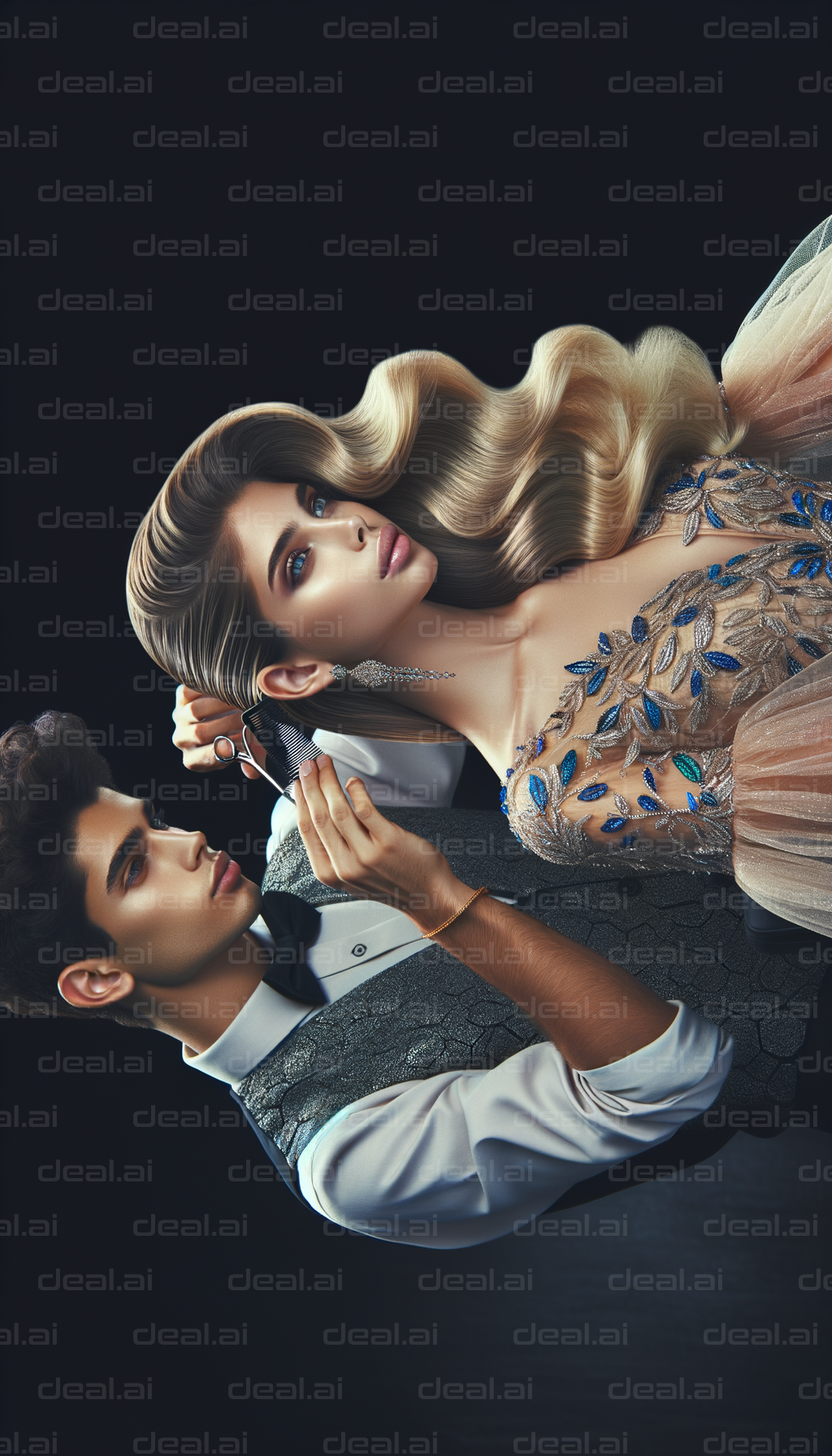 Elegant Hair Styling Session