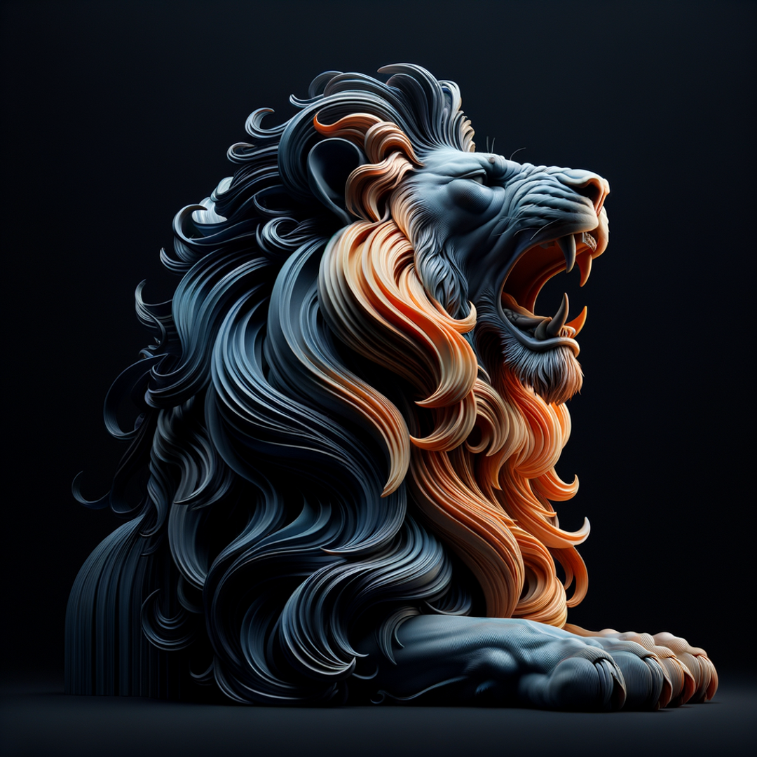 "Fierce Digital Lion Roars"