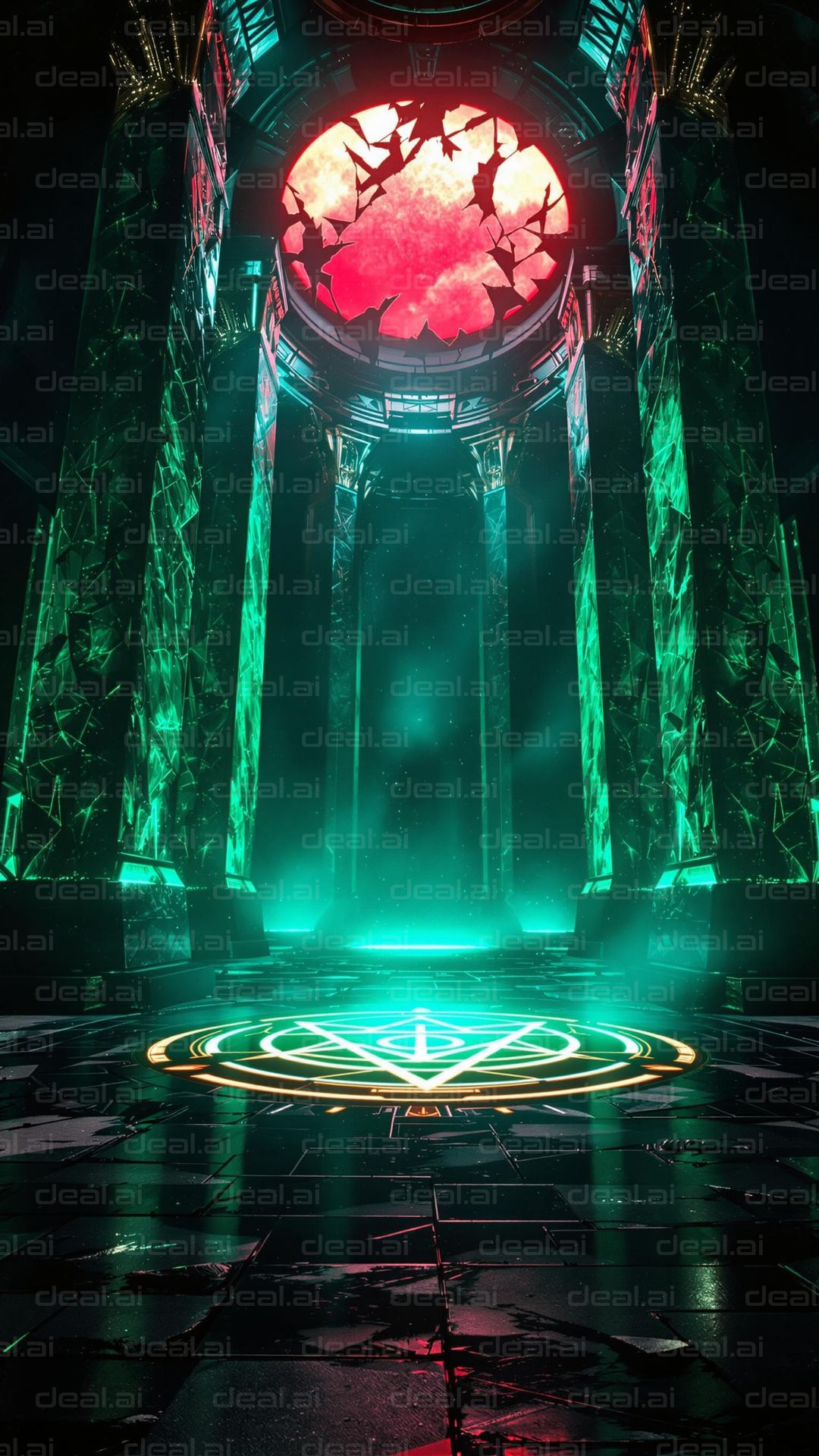 "Crimson Moon Ritual Chamber"