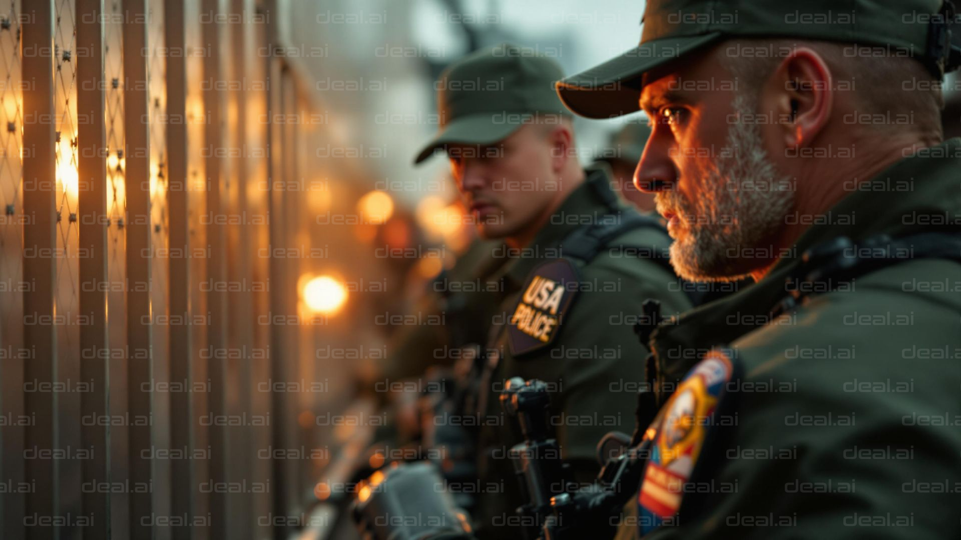 "Border Patrol at Sunset"