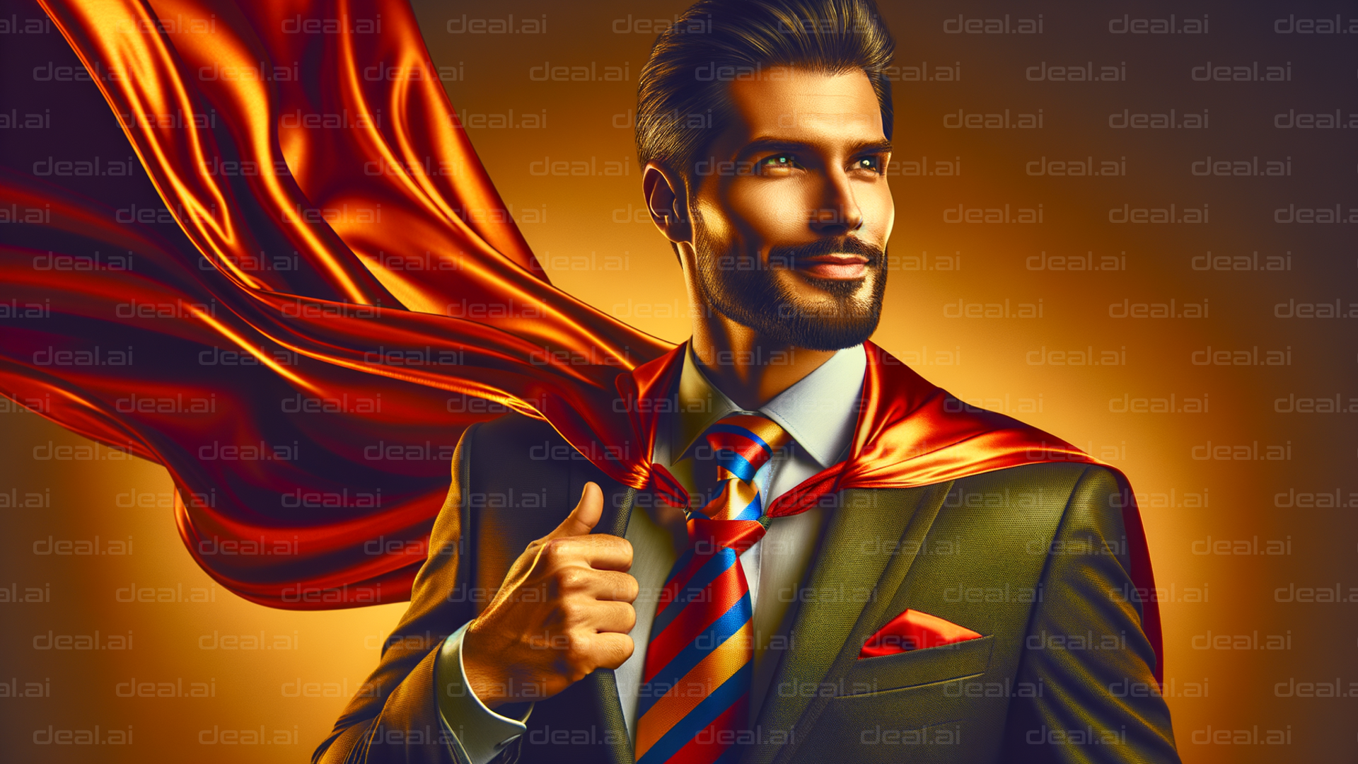 Superhero Businessman Portrait