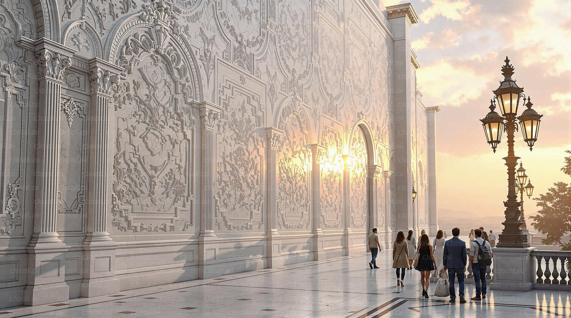 Ornate Architecture at Sunset